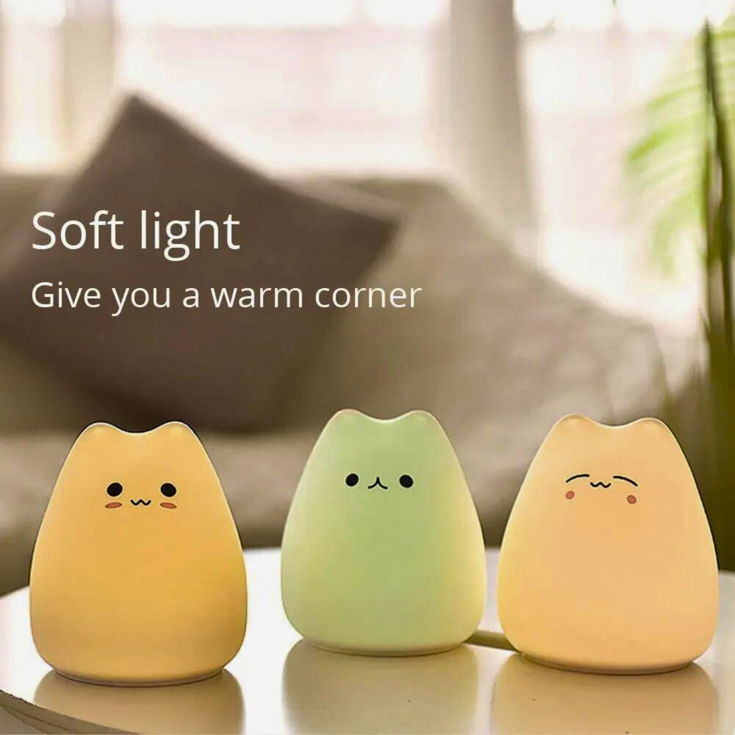 Cute cat lamp soft light