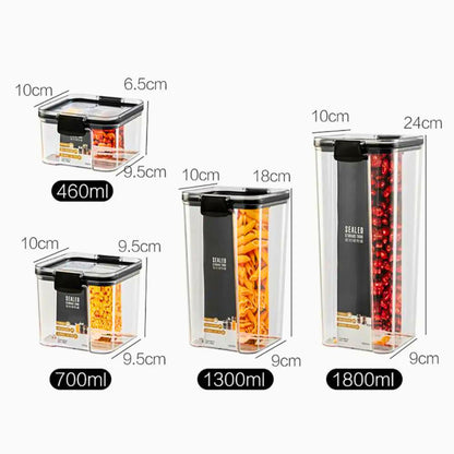 Food storage container sizes