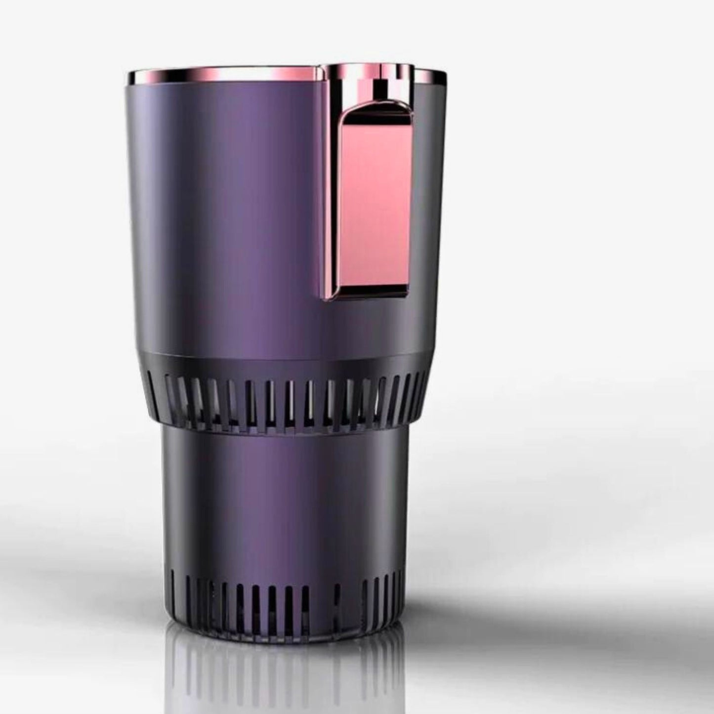 Portable cooler and drink heater dark purple