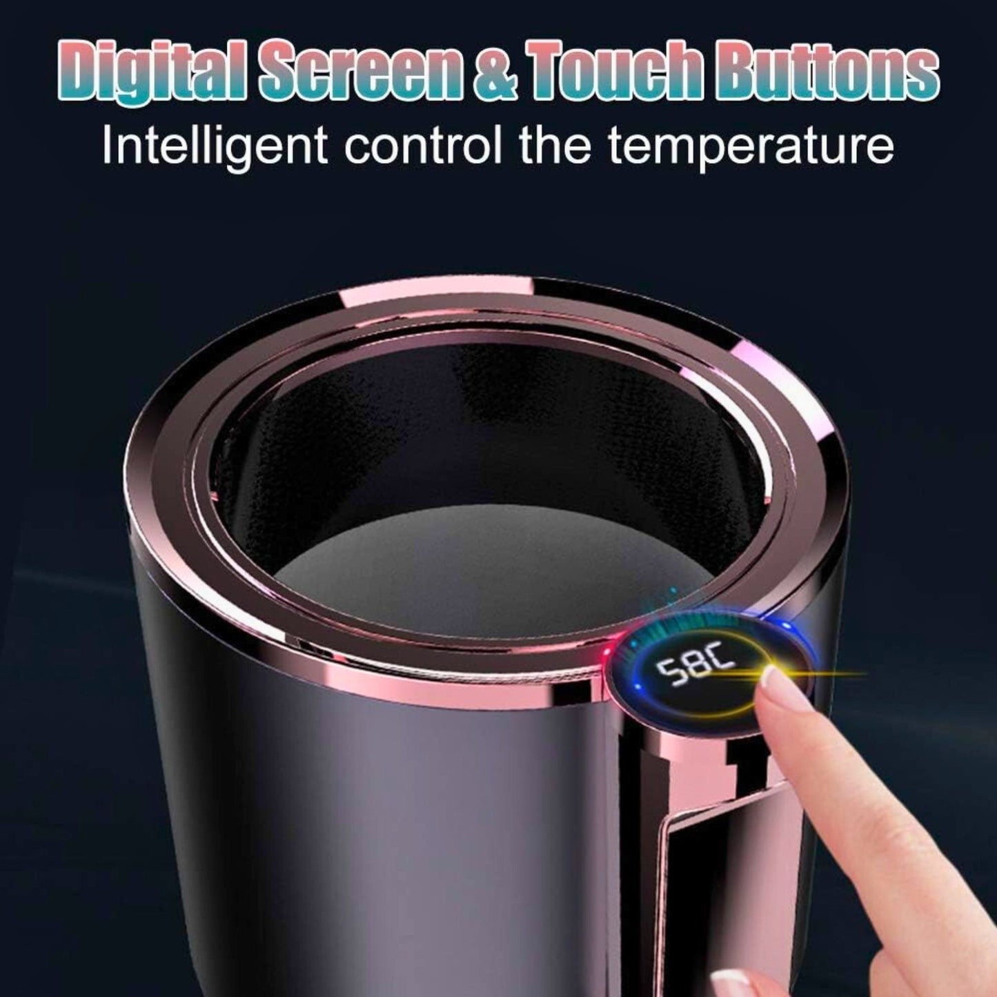 Portable cooler and drink heater digital screen