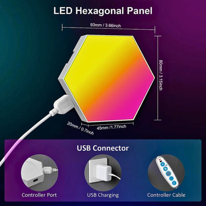 RGB smart hexagonal wall lamp led panel