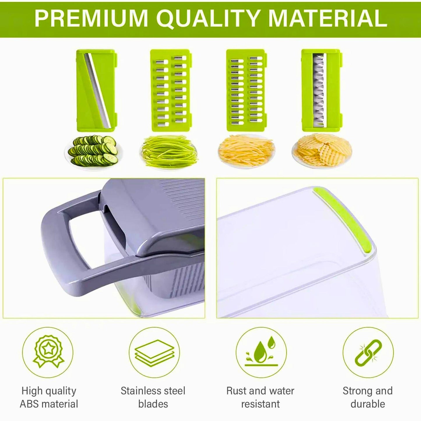 Vegetable chopper quality material